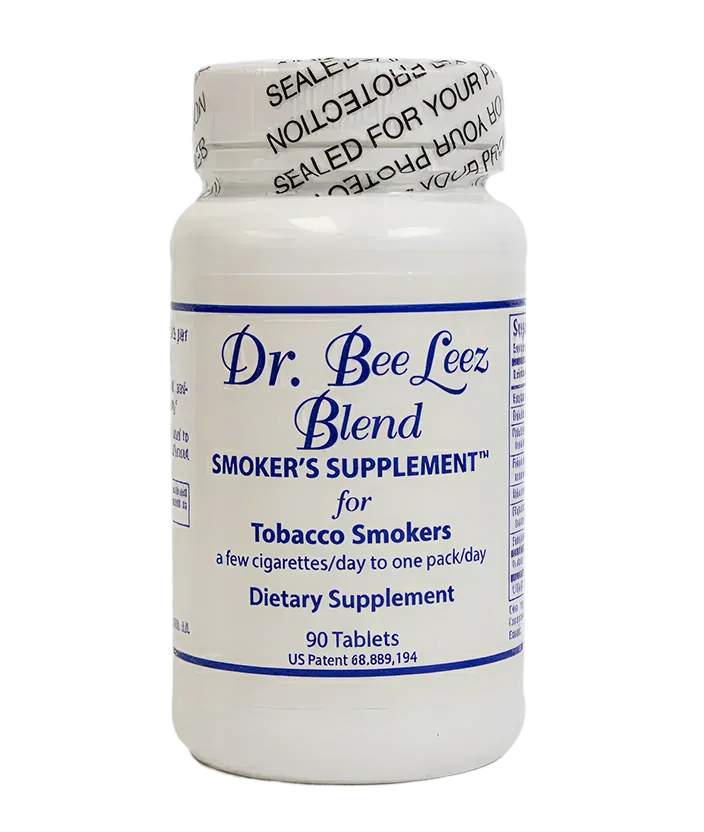 Dr. Bee Leez Blend supplement bottle showing front label with product name and key ingredients
