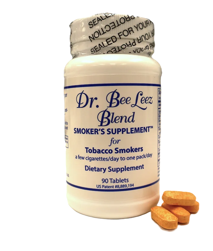 Dr. Bee Leez Blend bottle showing nutrition facts and supplement information