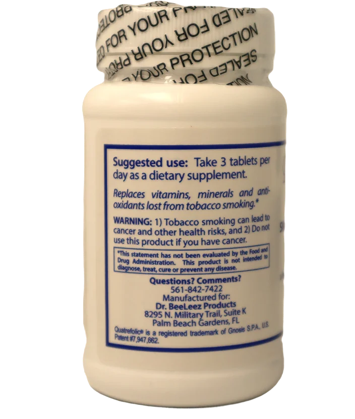 Dr. Bee Leez Blend bottle showing dosage instructions and warnings